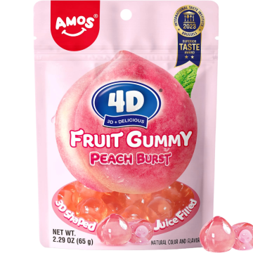 Gomitas Rellenas con Jugo de Durazno 4D