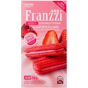 Galletas de Terciopelo Rojo y Fresas Franzzi